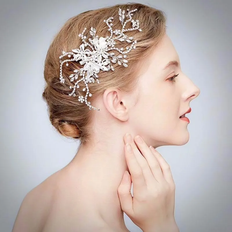 "Clarise" - Crystal Bridal Hair Clip/Vine