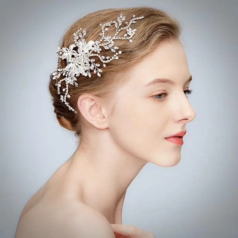 "Clarise" - Crystal Bridal Hair Clip/Vine