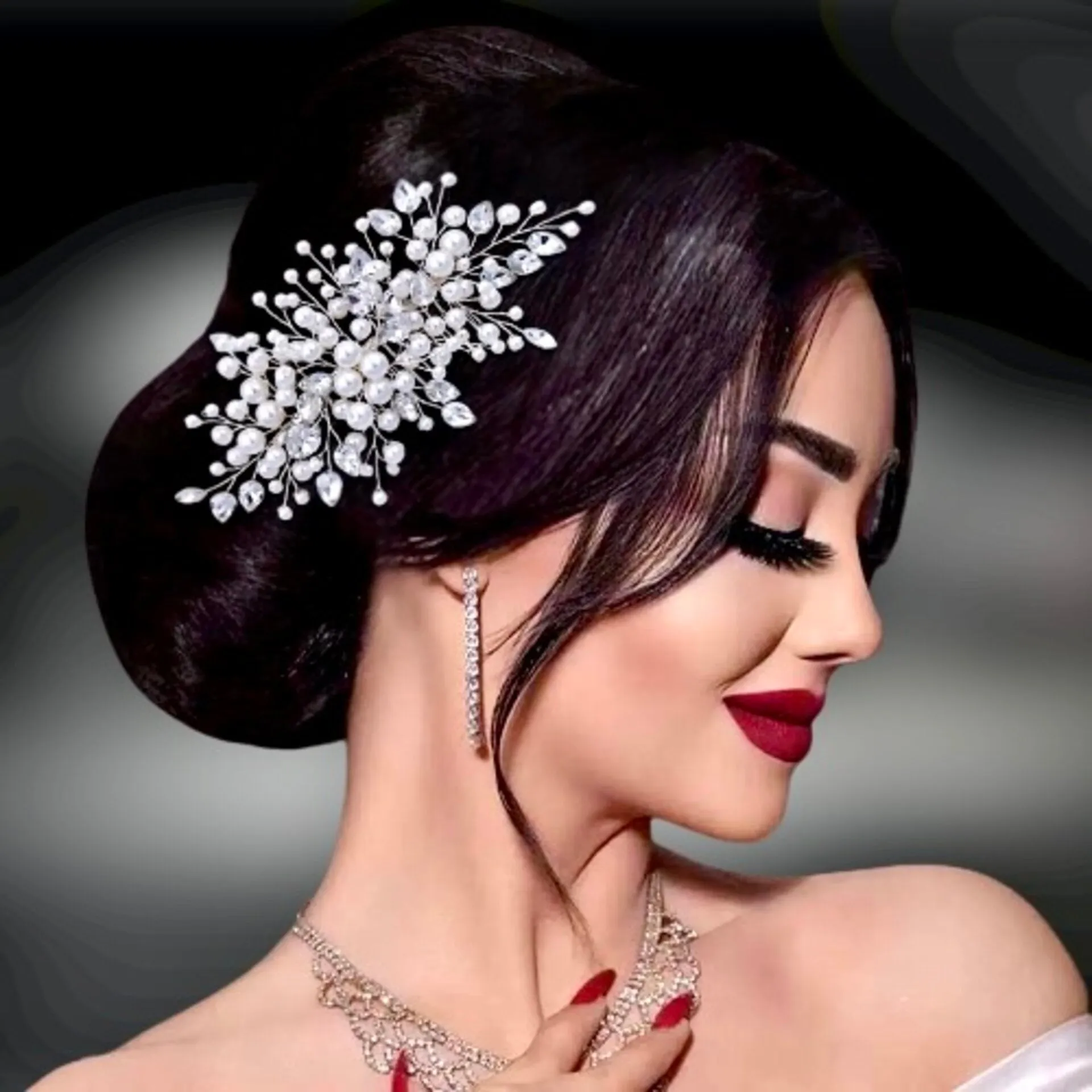 "Kalani" - Pearl and Crystal Bridal Hair Comb