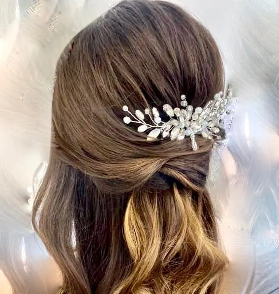 "Nina" -  Opal Bridal Hair Comb
