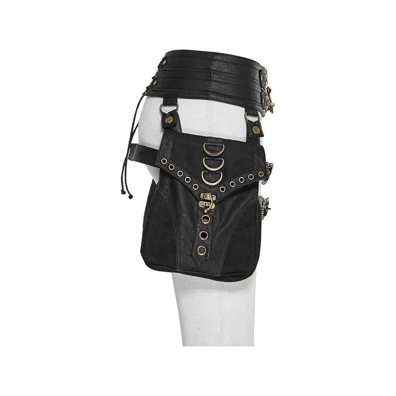 Retro Gothic Vintage Motorcycle Bag Steampunk Waist Leg Bags