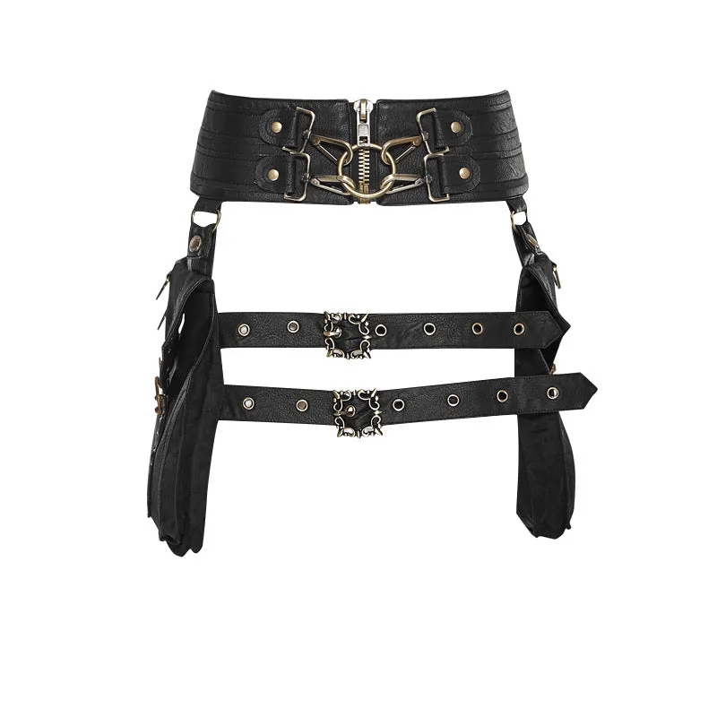 Retro Gothic Vintage Motorcycle Bag Steampunk Waist Leg Bags