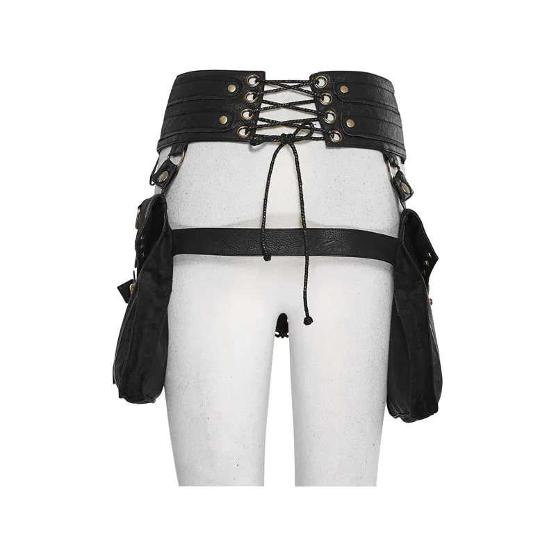 Retro Gothic Vintage Motorcycle Bag Steampunk Waist Leg Bags