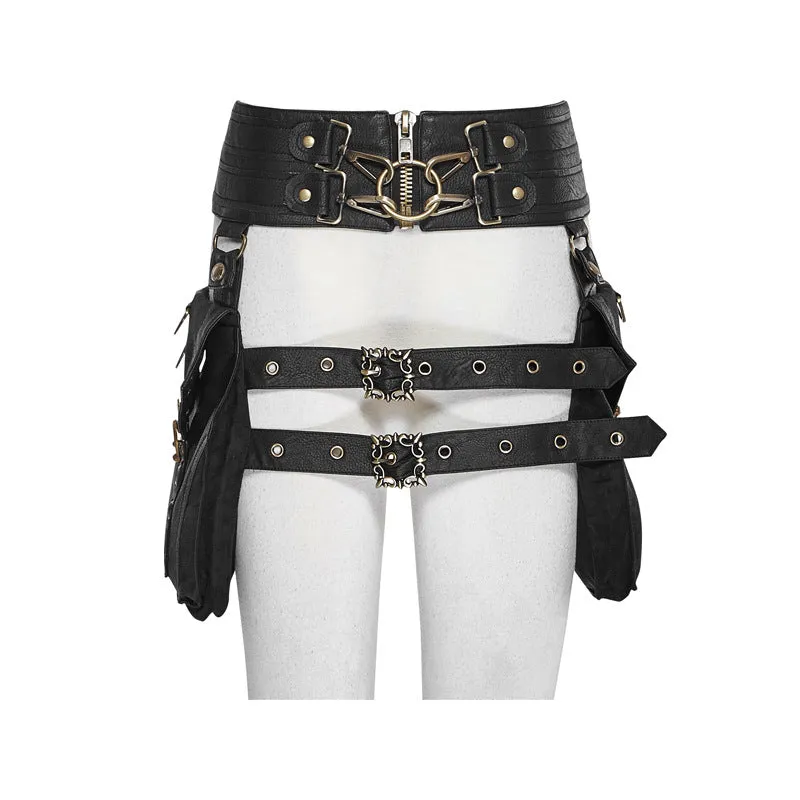 Retro Gothic Vintage Motorcycle Bag Steampunk Waist Leg Bags