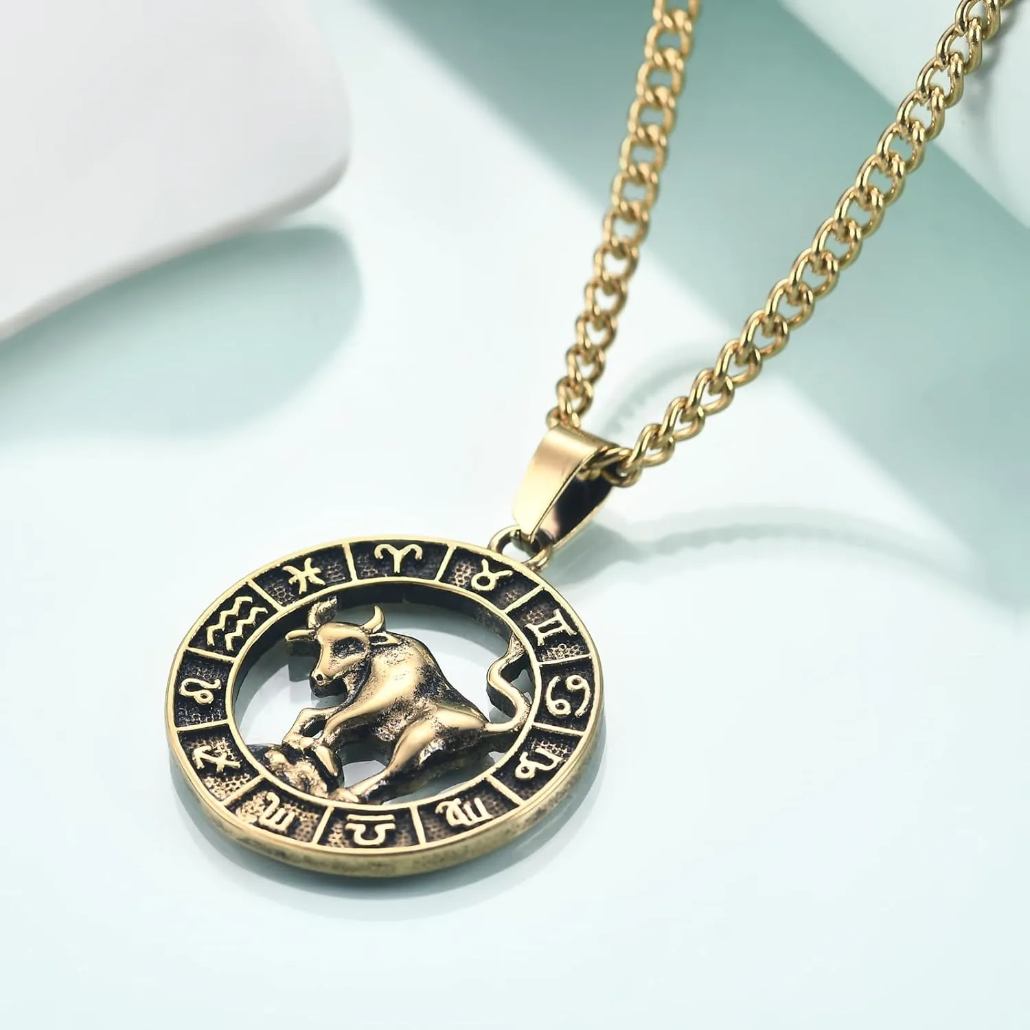Rnivida Zodiac Sign Necklaces,Constellation Necklace Pendant for Women and Men Personalized Astrology Jewelry