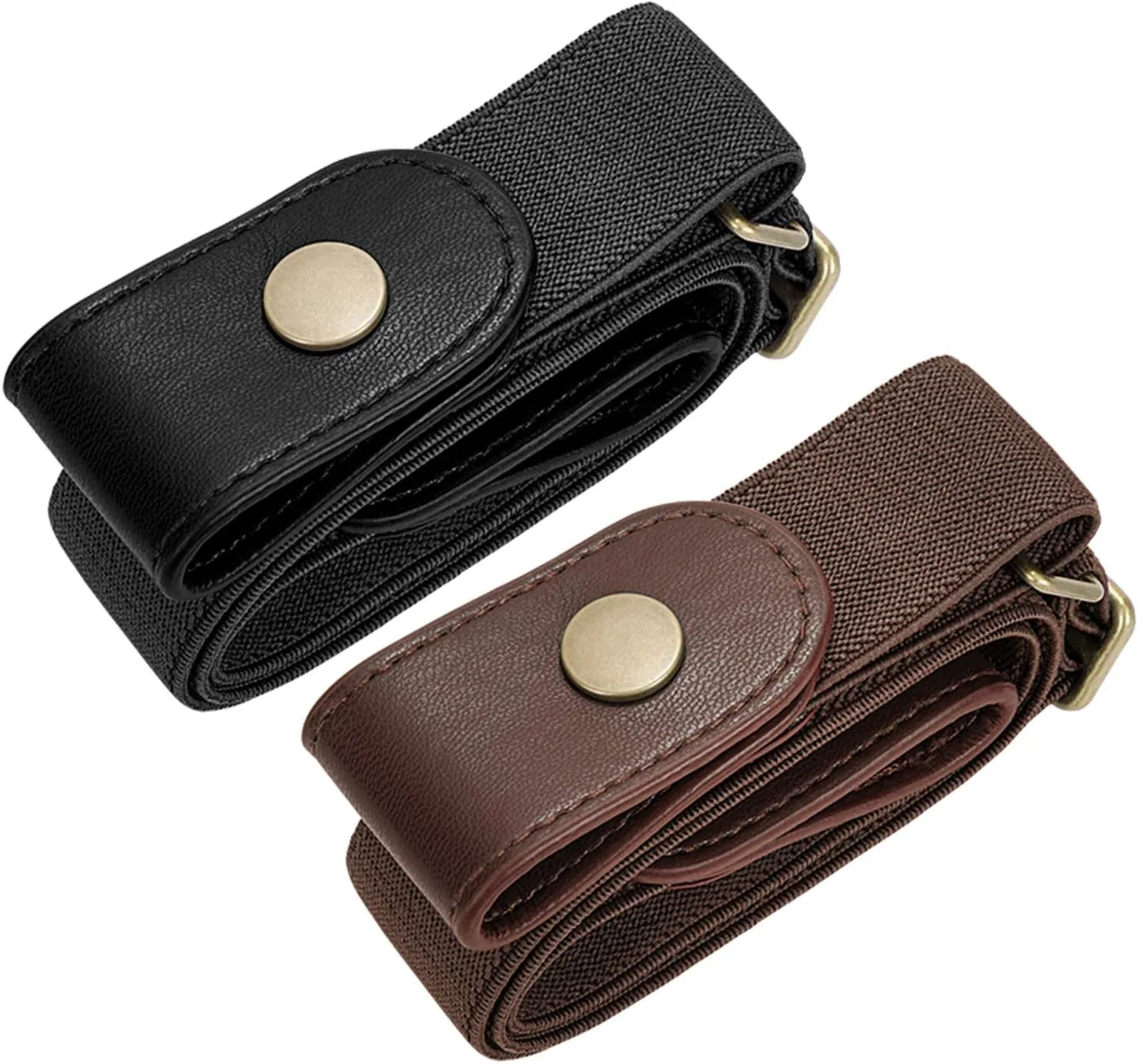SUOSDEY No Buckle Elastic Stretch Belts for Men and Women, Comfortable Invisible Belts for Jeans Pants