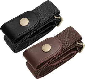 SUOSDEY No Buckle Elastic Stretch Belts for Men and Women, Comfortable Invisible Belts for Jeans Pants