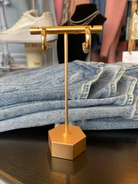 Thick Basic Gold Post Hoop