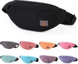 TINYAT Small Fanny Packs for Women Men Waist Bag Sling Bag Super Lightweight For Travel Cashier's box, Tool Kit T201, Black