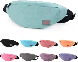 TINYAT Small Fanny Packs for Women Men Waist Bag Sling Bag Super Lightweight For Travel Cashier's box, Tool Kit T201, Green