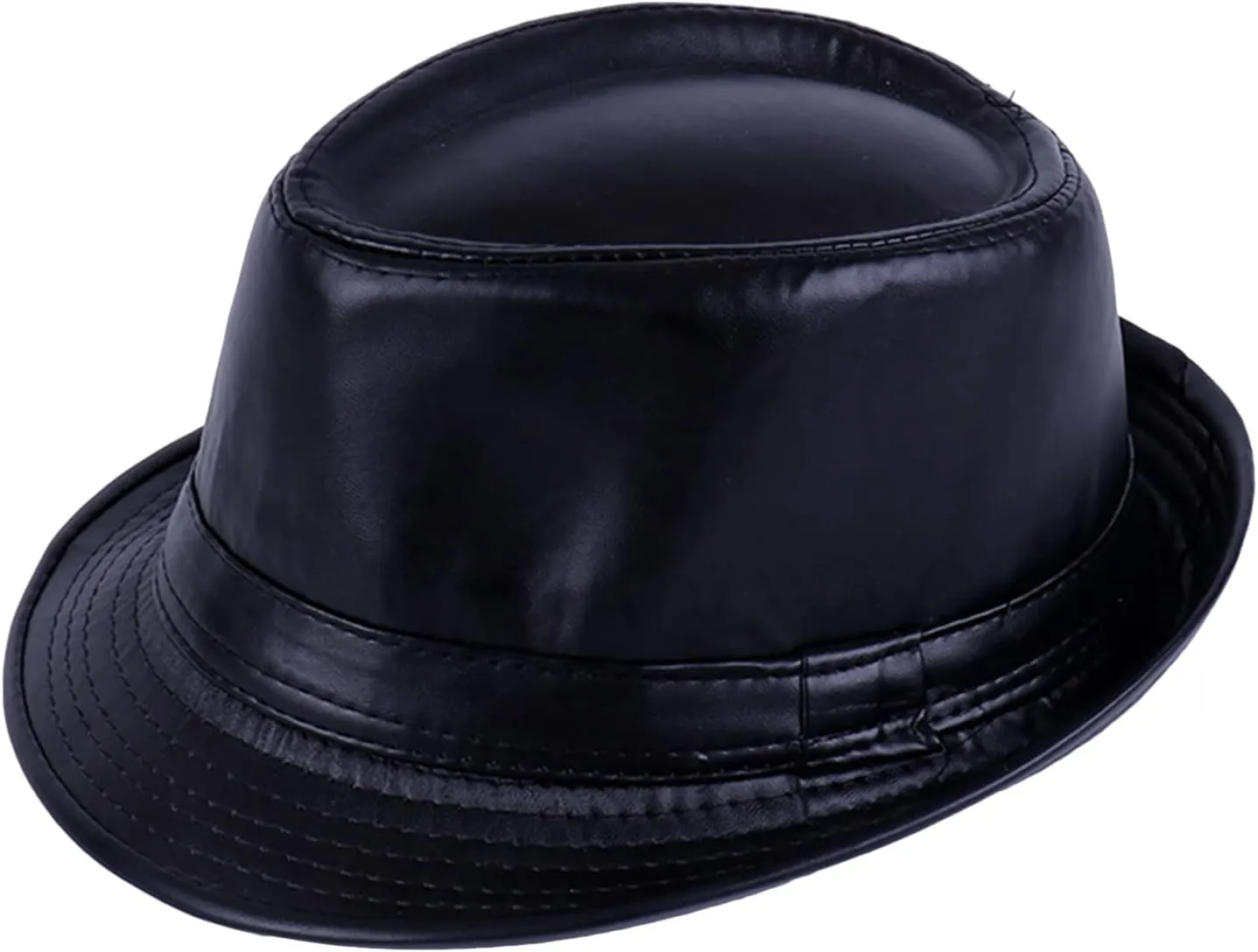 Unisex Panama Fedora Hats Trilby Felt Hat Sun Hats for Men Women Short Brim Jazz Cap
