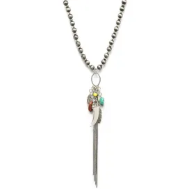 West and Co. Pearl Dangling Pendants Necklace