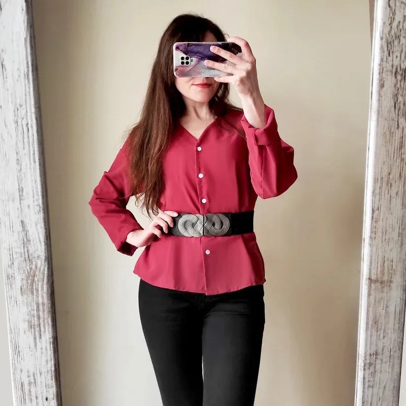 Wide Elastic retro Belt