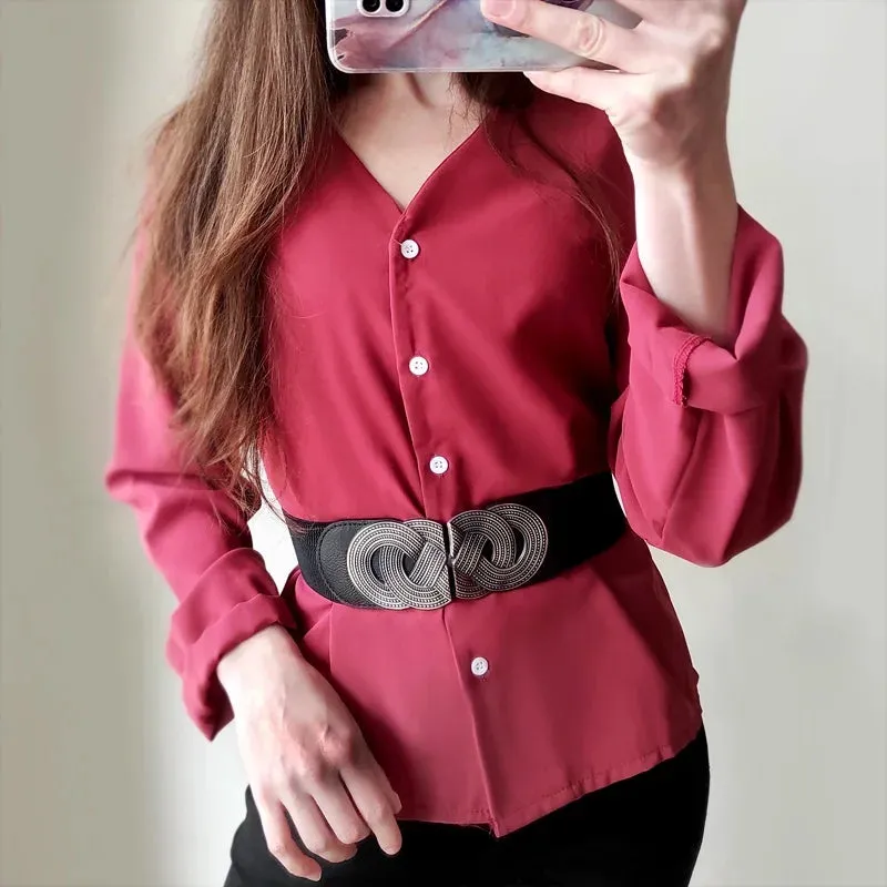 Wide Elastic retro Belt