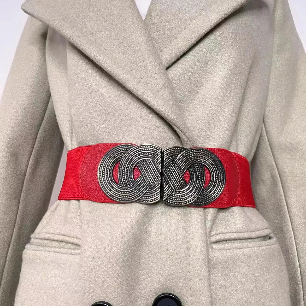 Wide Elastic retro Belt