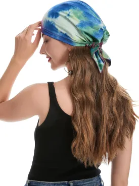 Women Summer Chemo Beanie Hat Tie Dye Turbans Pre Tied Headwear