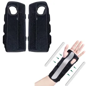 Wrist Brace for Carpal Tunnel - 2 Pack Adjustable Wrist Support Brace, 3 Straps & 3 Aluminum Bars Support for Women Men Office Fitness Household Use for Arthritis Tendonitis Sprain Discomfort(Regular)