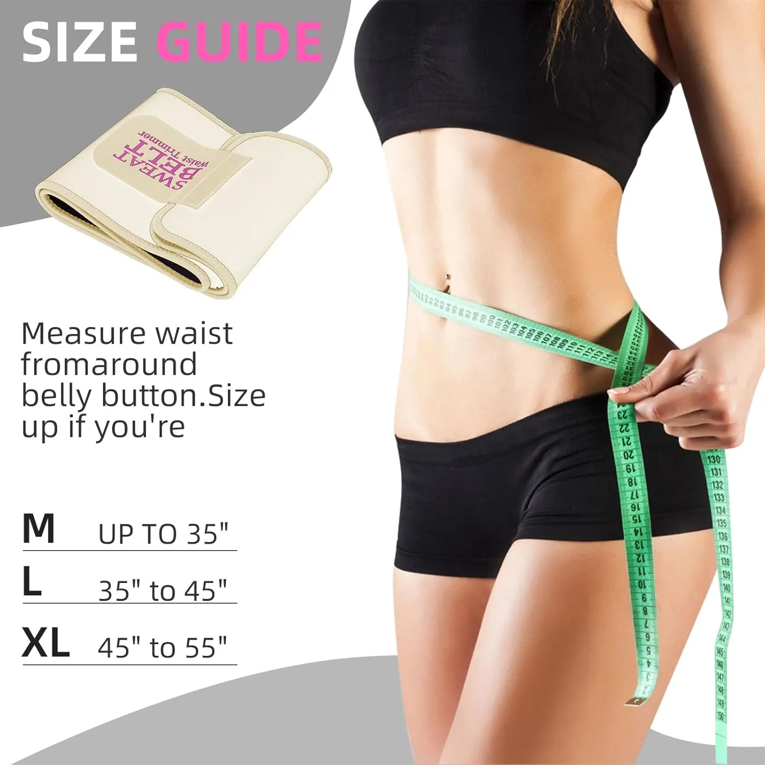 ZPP Waist Trainer for Women and Men, Neoprene Sweat Band Waist Trimmer Belt Slimming Stomach Wrap for Workout